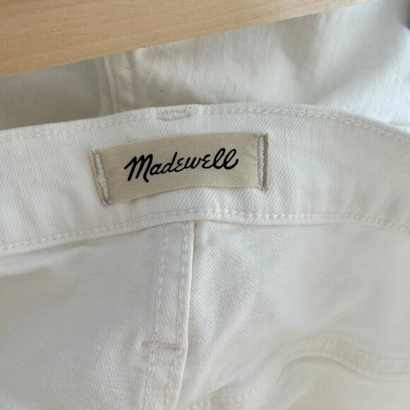 Madewell Jeans 33P White Perfect Vintage High Rise Ankle Denim Stretch - Picture 8 of 10